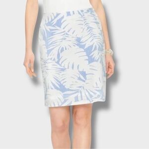 Talbots Tropical Seersucker Pencil Skirt